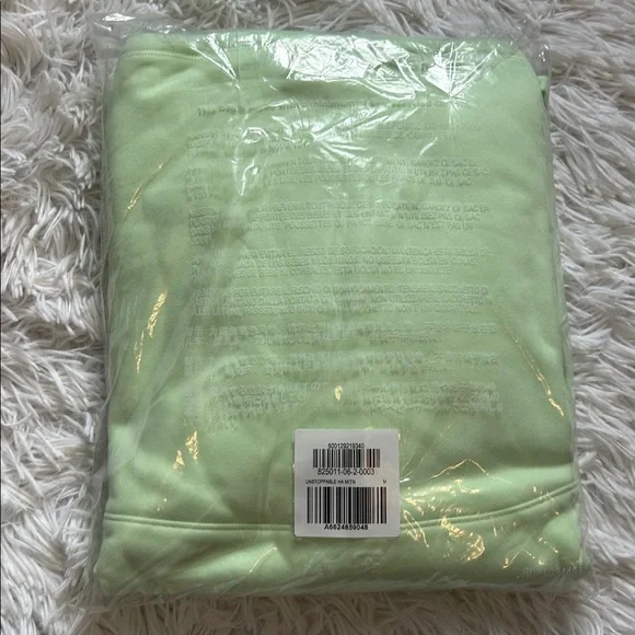 Athleta Unstoppable Fleece Lined Half Zip Sweatshirt Size Medium Mint Tint NEW